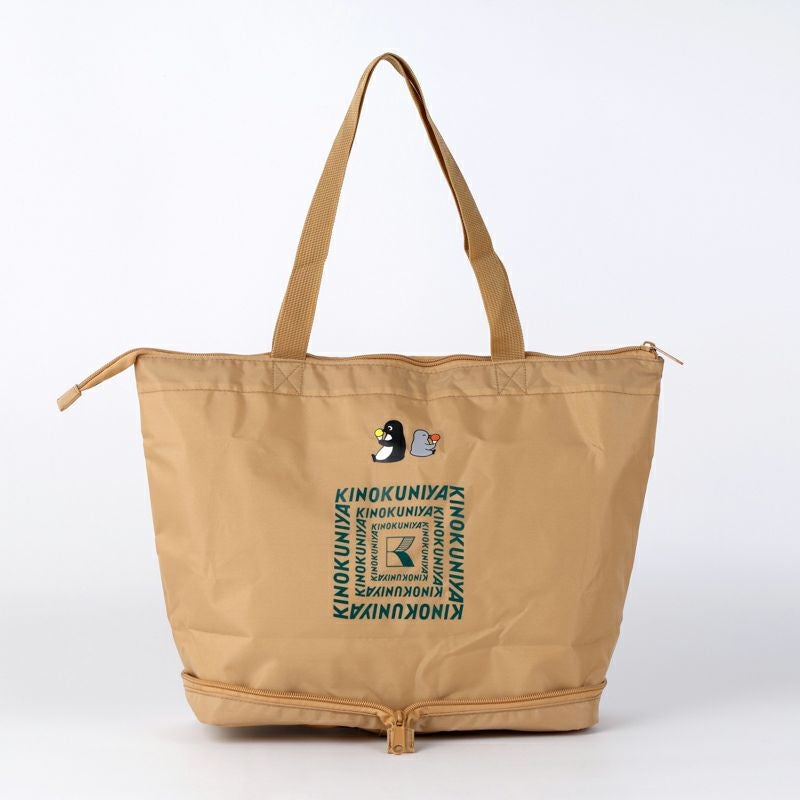 紀ノ国屋 Suicaのペンギン折りたためる保冷トートバッグ ベージュ