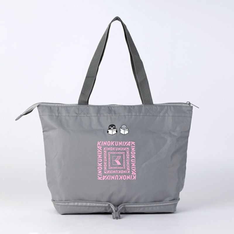 紀ノ国屋 Suicaのペンギン折りたためる保冷トートバッグ グレー