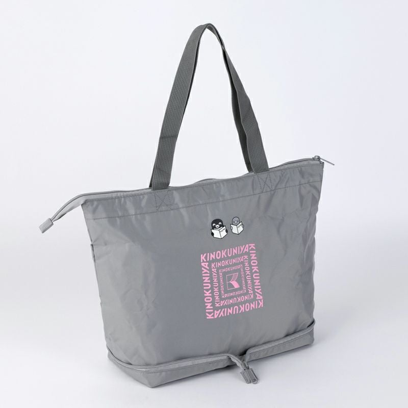 紀ノ国屋 Suicaのペンギン折りたためる保冷トートバッグ グレー