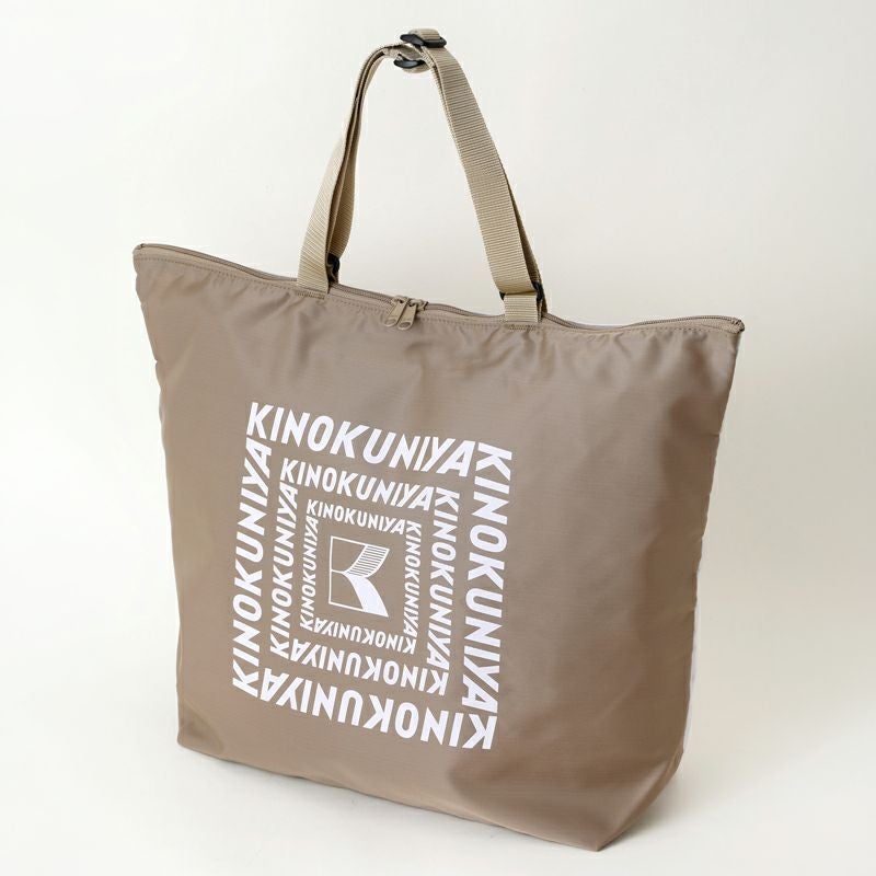 紀ノ国屋 ジップアップショルダーバッグ ベージュ／ラベンダー