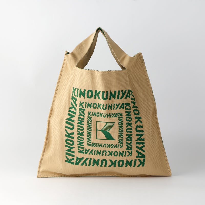 紀ノ国屋 KNT365コラボバッグ totty グリーン×ベージュ