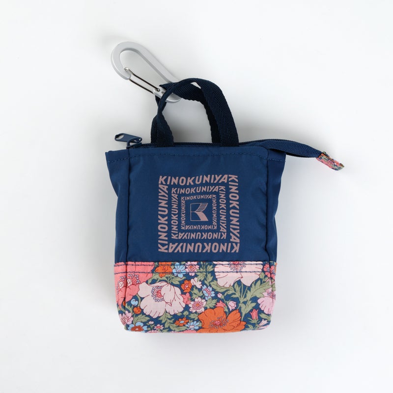 LIBERTY FABRICS】紀ノ国屋 リバティプリント エコバッグ ネイビー