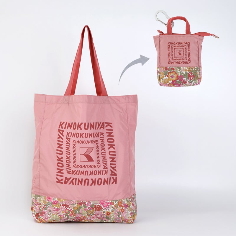 LIBERTY FABRICS】紀ノ国屋 リバティプリント エコバッグ ピンク