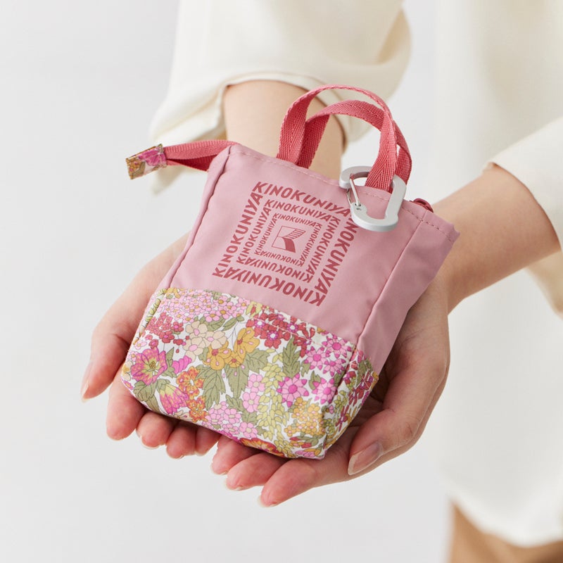 LIBERTY FABRICS】紀ノ国屋 リバティプリント エコバッグ ピンク